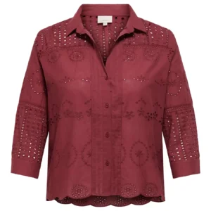 Camisa Broderie teja